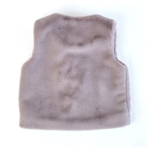 Imoga Cozy EVA Faux FUR VEST For Girls with snap buttons Dove - Picture 2 of 6